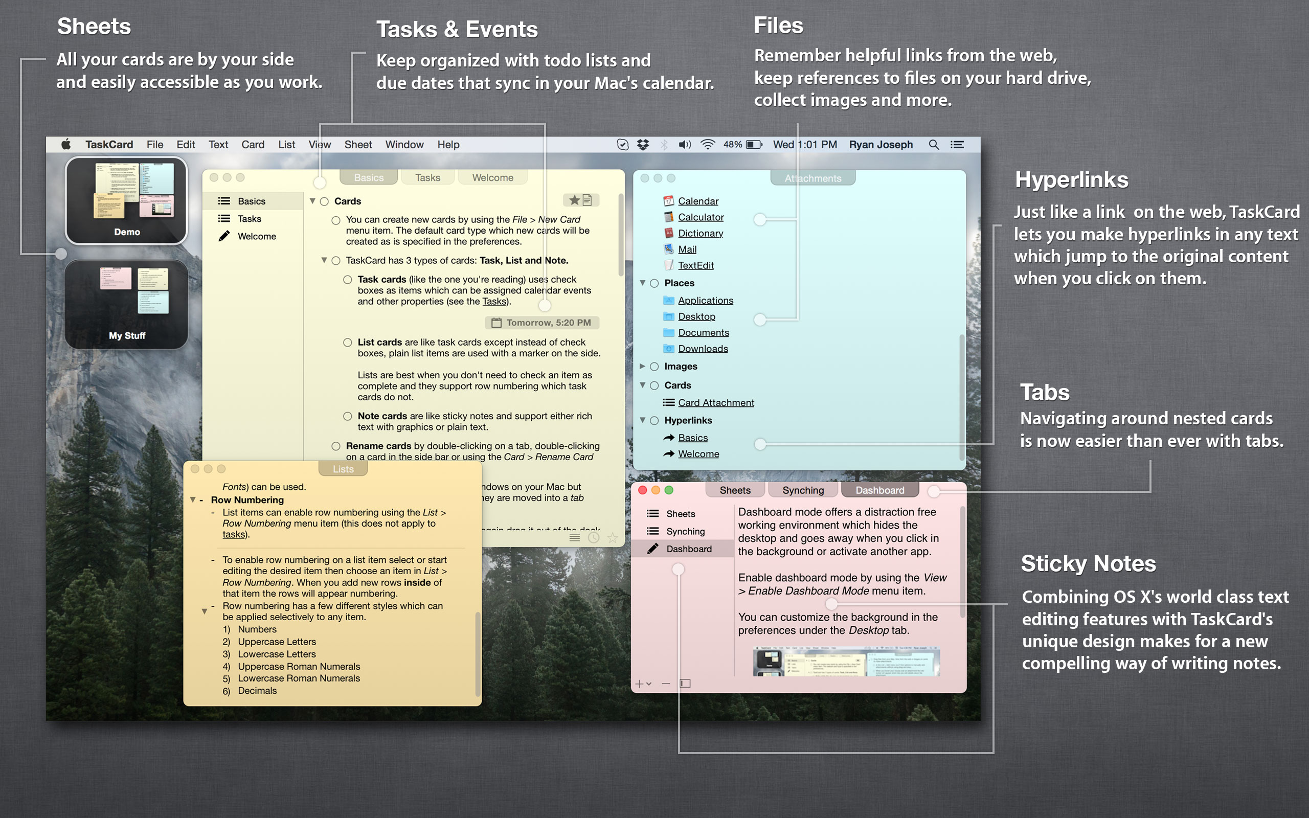 TaskCard 2 - The sticky note outliner for Mac released Image